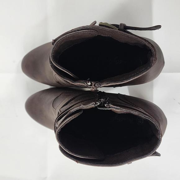 Herstyle Spazzo Heel Dark Brown Boots Women Size 10 - Picture 10 of 11
